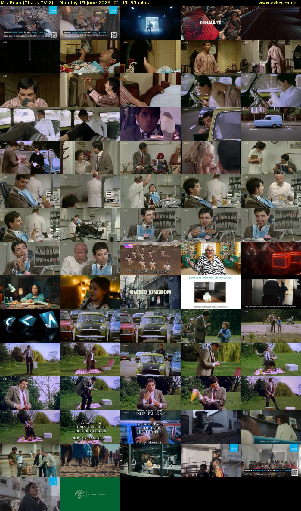 Mr. Bean (That's TV 2) Monday 15 June 2026 01:45 - 02:20