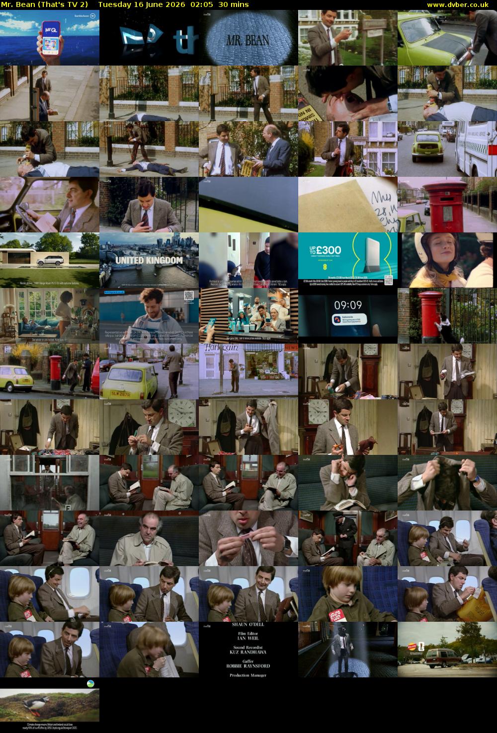 Mr. Bean (That's TV 2) Tuesday 16 June 2026 02:05 - 02:35