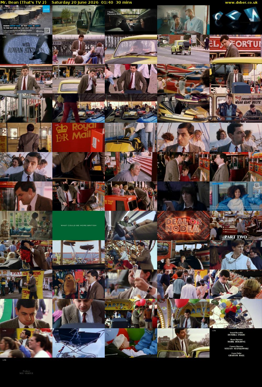 Mr. Bean (That's TV 2) Saturday 20 June 2026 01:40 - 02:10