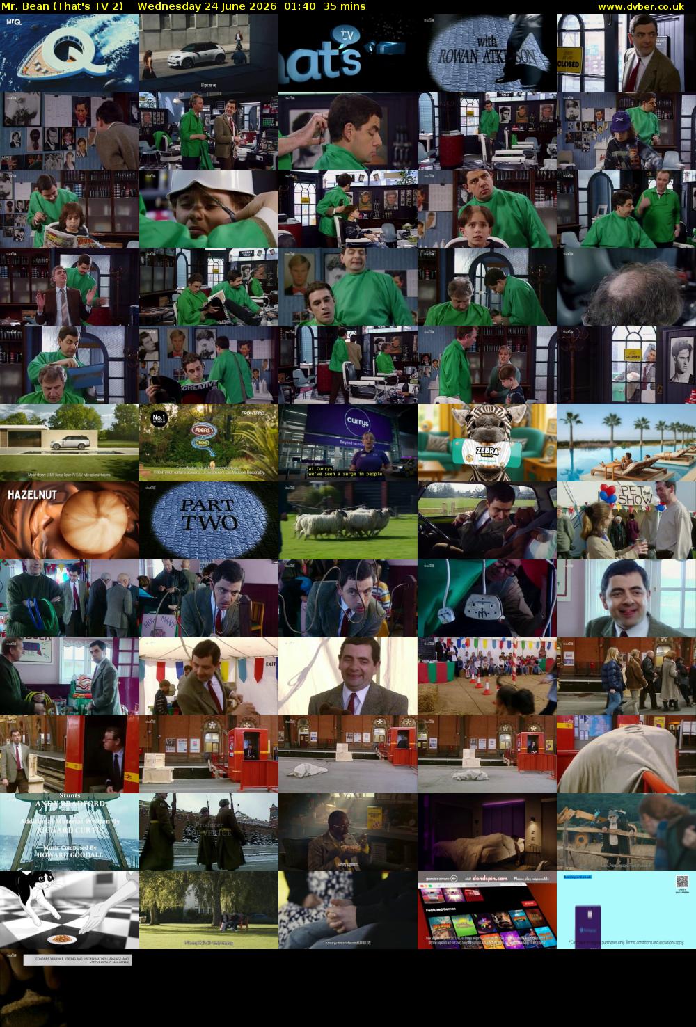 Mr. Bean (That's TV 2) Wednesday 24 June 2026 01:40 - 02:15