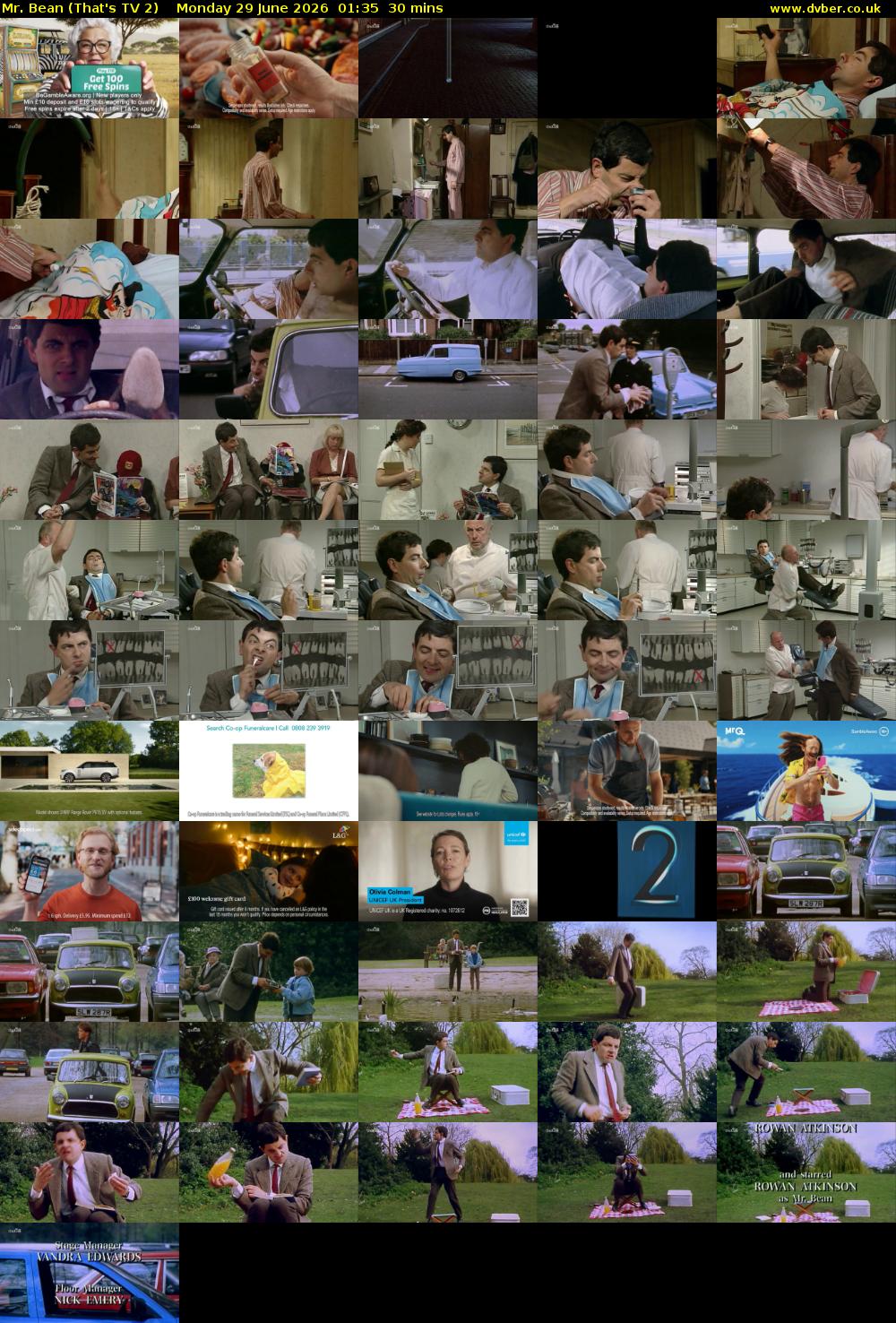 Mr. Bean (That's TV 2) Monday 29 June 2026 01:35 - 02:05