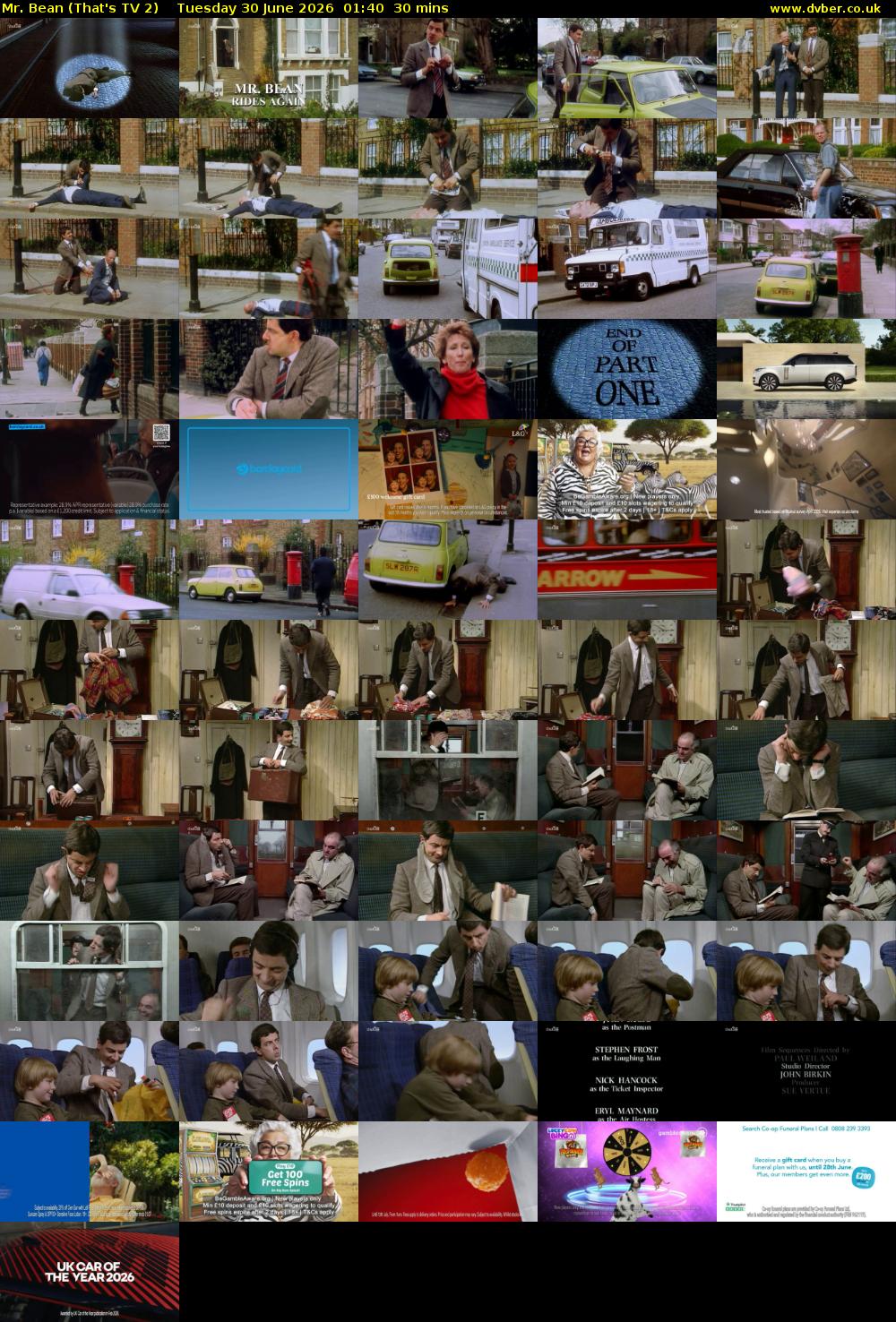 Mr. Bean (That's TV 2) Tuesday 30 June 2026 01:40 - 02:10
