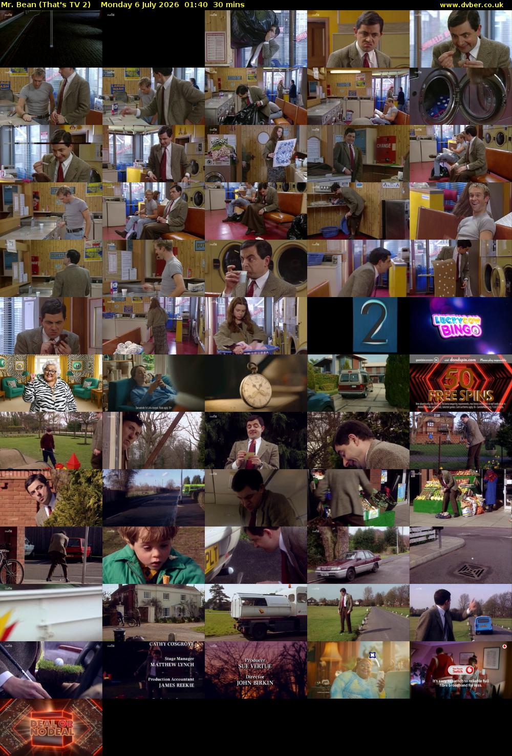 Mr. Bean (That's TV 2) Monday 6 July 2026 01:40 - 02:10