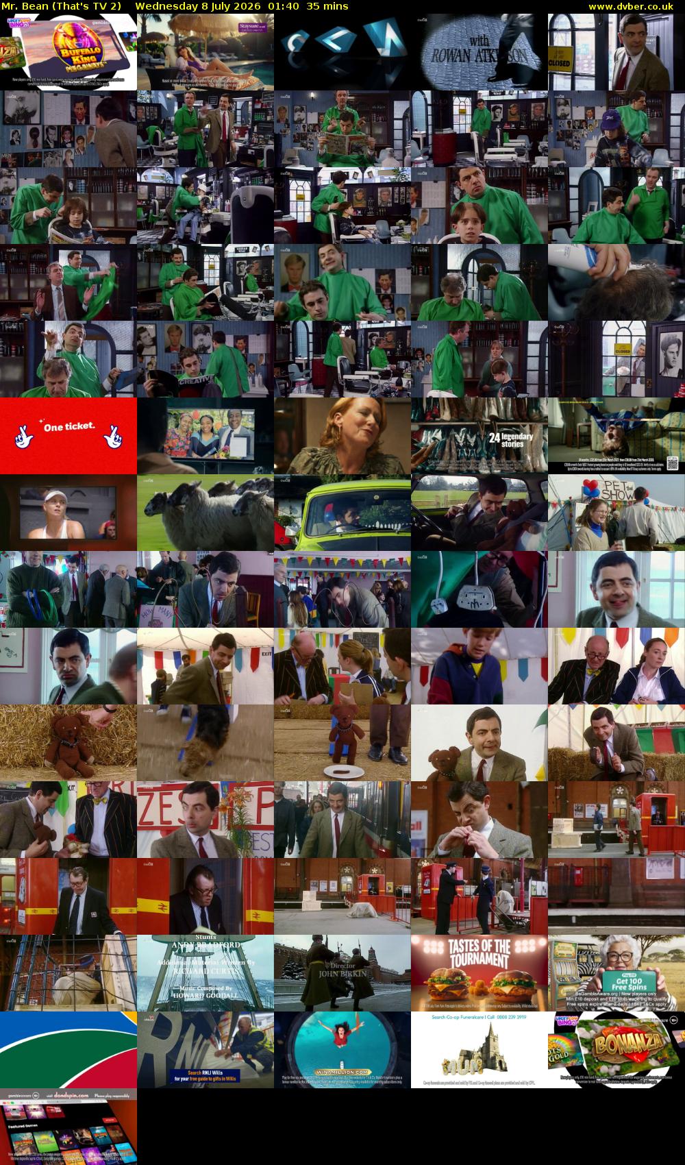 Mr. Bean (That's TV 2) Wednesday 8 July 2026 01:40 - 02:15