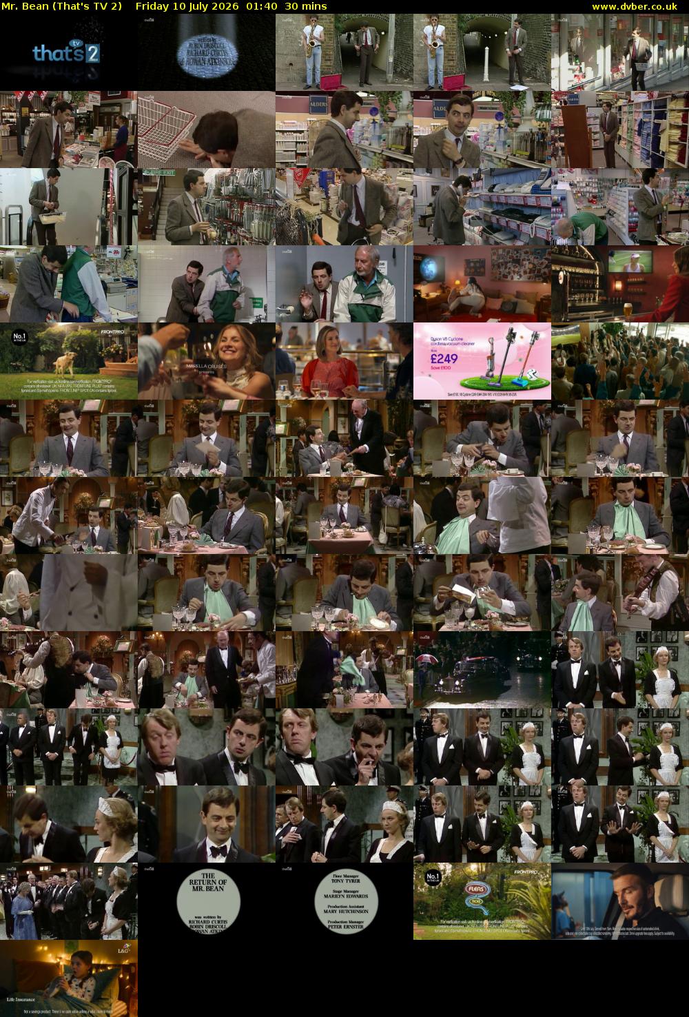 Mr. Bean (That's TV 2) Friday 10 July 2026 01:40 - 02:10