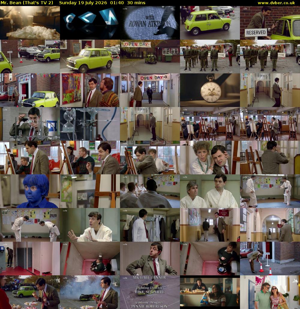 Mr. Bean (That's TV 2) Sunday 19 July 2026 01:40 - 02:10