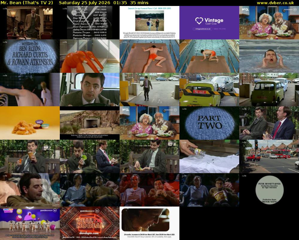 Mr. Bean (That's TV 2) Saturday 25 July 2026 01:35 - 02:10