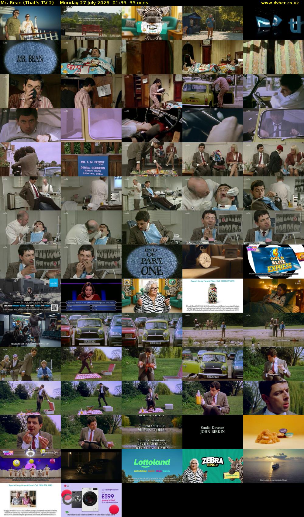 Mr. Bean (That's TV 2) Monday 27 July 2026 01:35 - 02:10