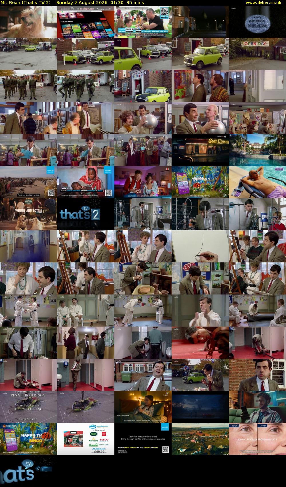 Mr. Bean (That's TV 2) Sunday 2 August 2026 01:30 - 02:05