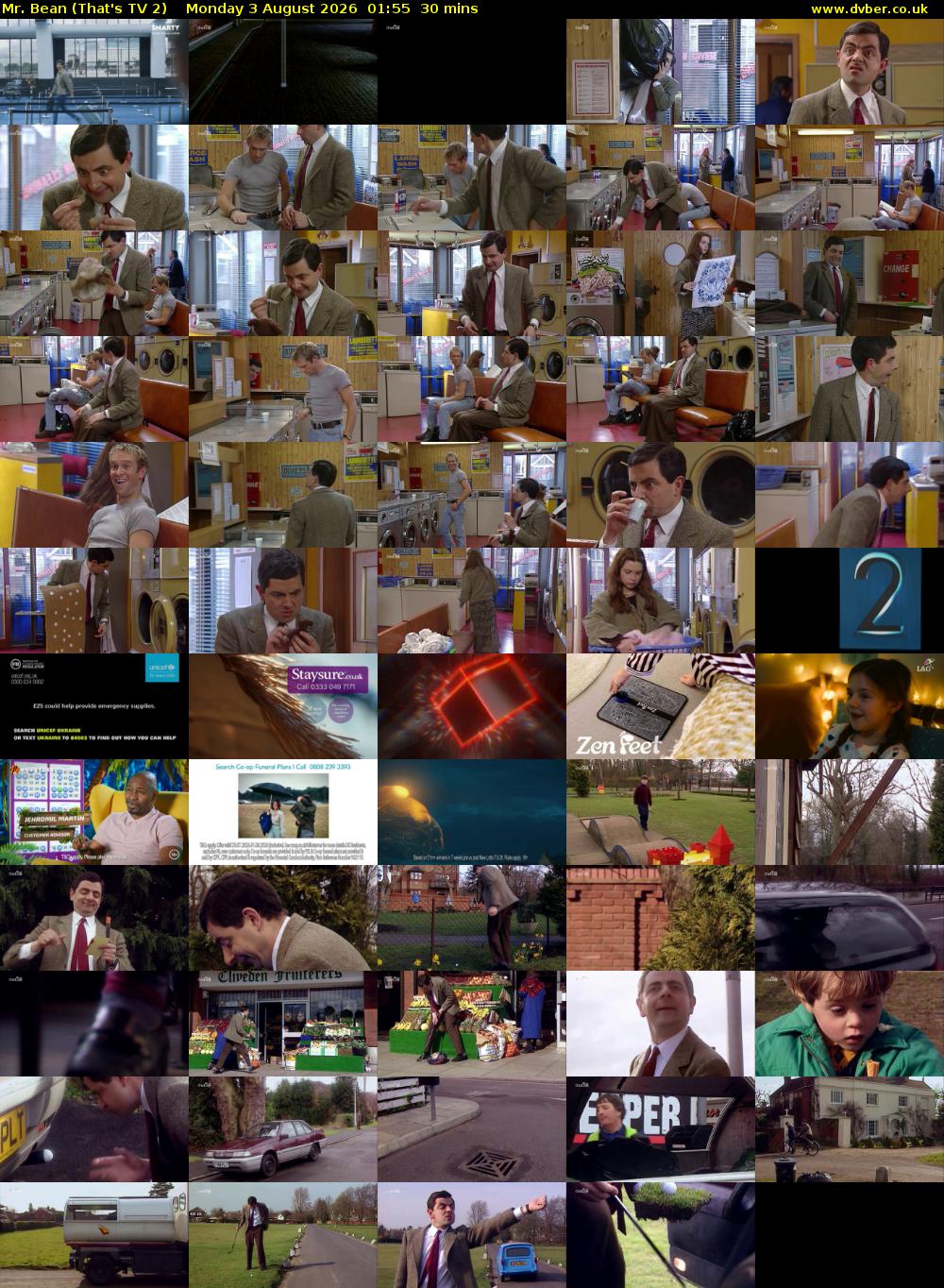 Mr. Bean (That's TV 2) Monday 3 August 2026 01:55 - 02:25