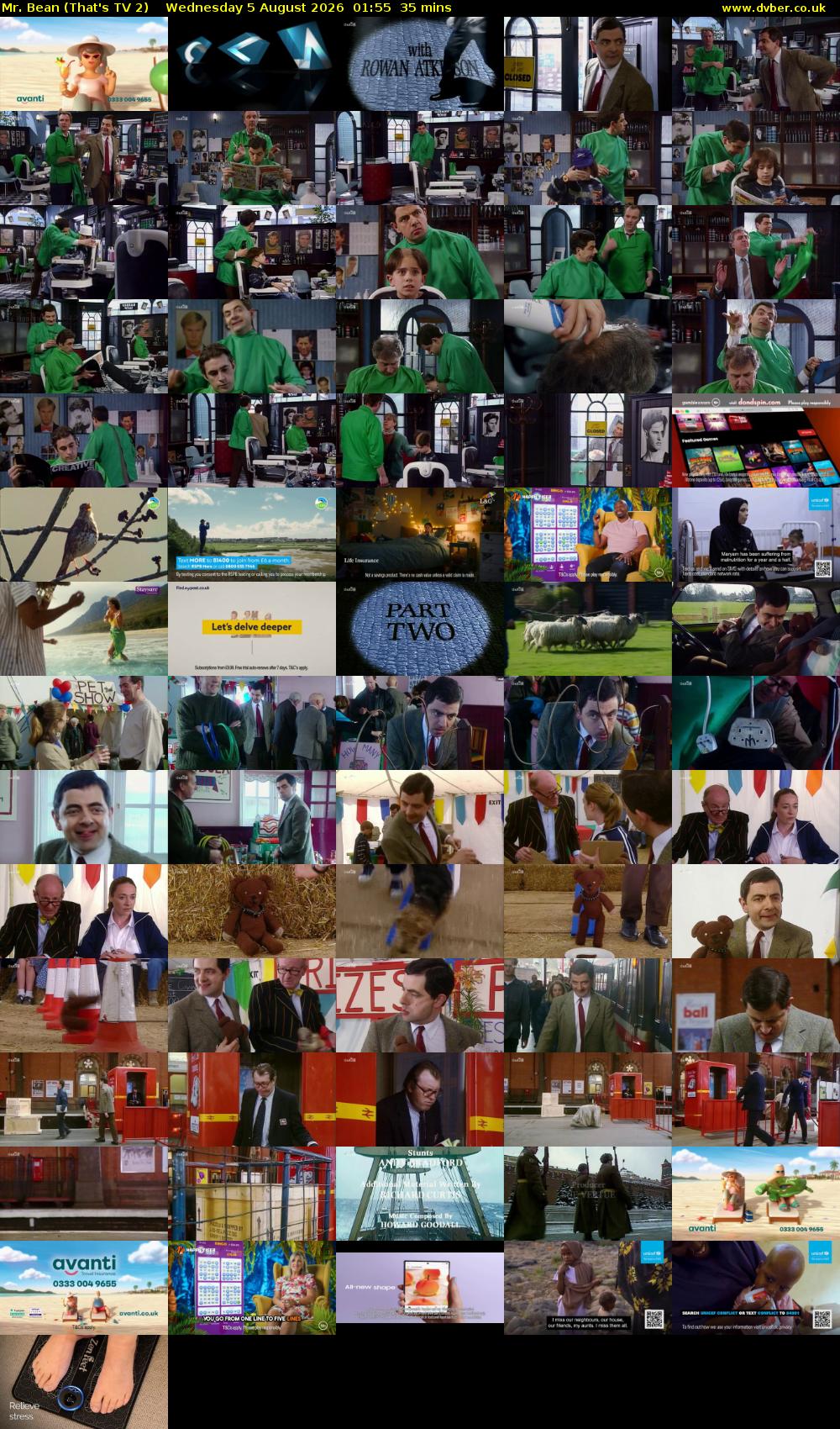 Mr. Bean (That's TV 2) Wednesday 5 August 2026 01:55 - 02:30