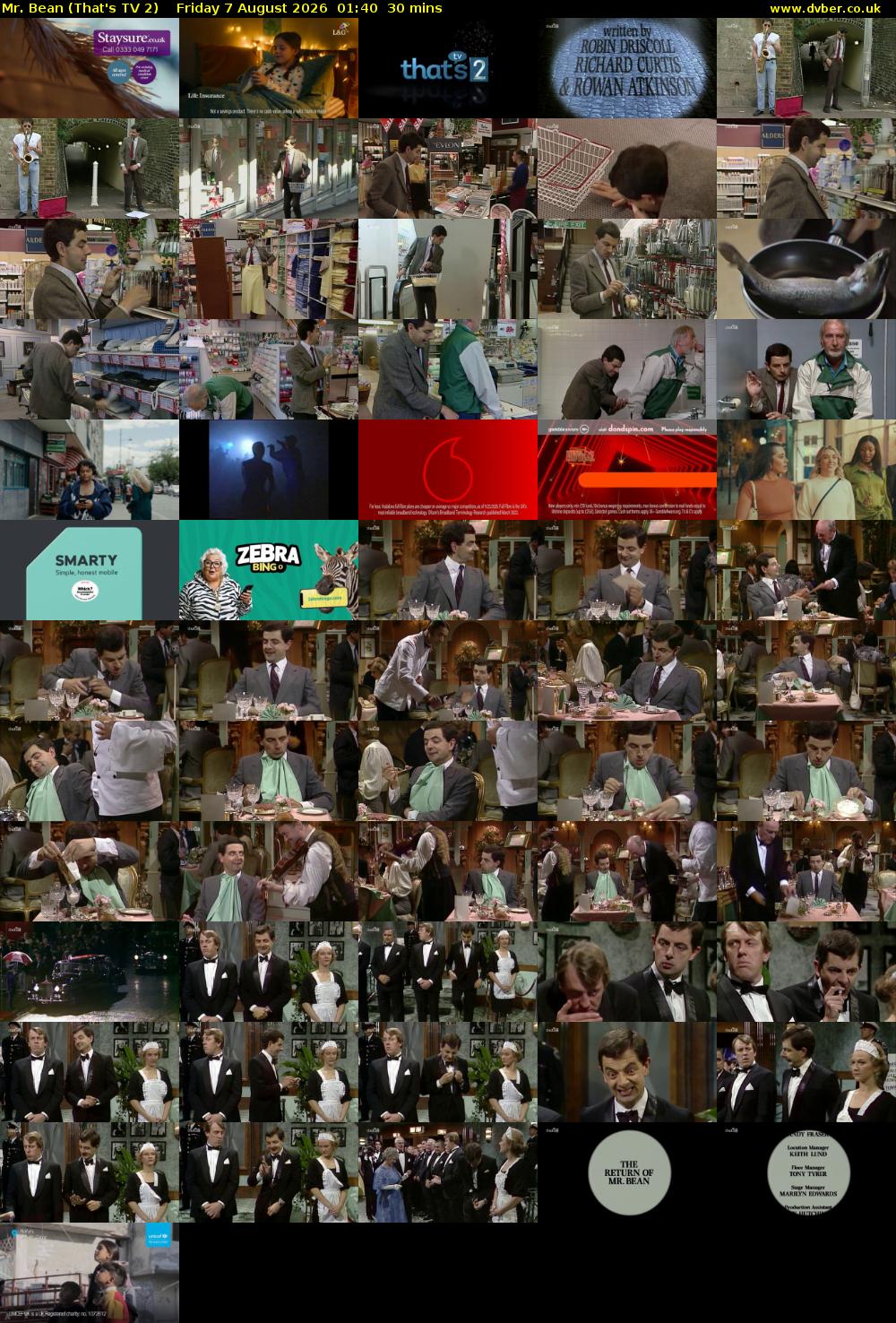 Mr. Bean (That's TV 2) Friday 7 August 2026 01:40 - 02:10
