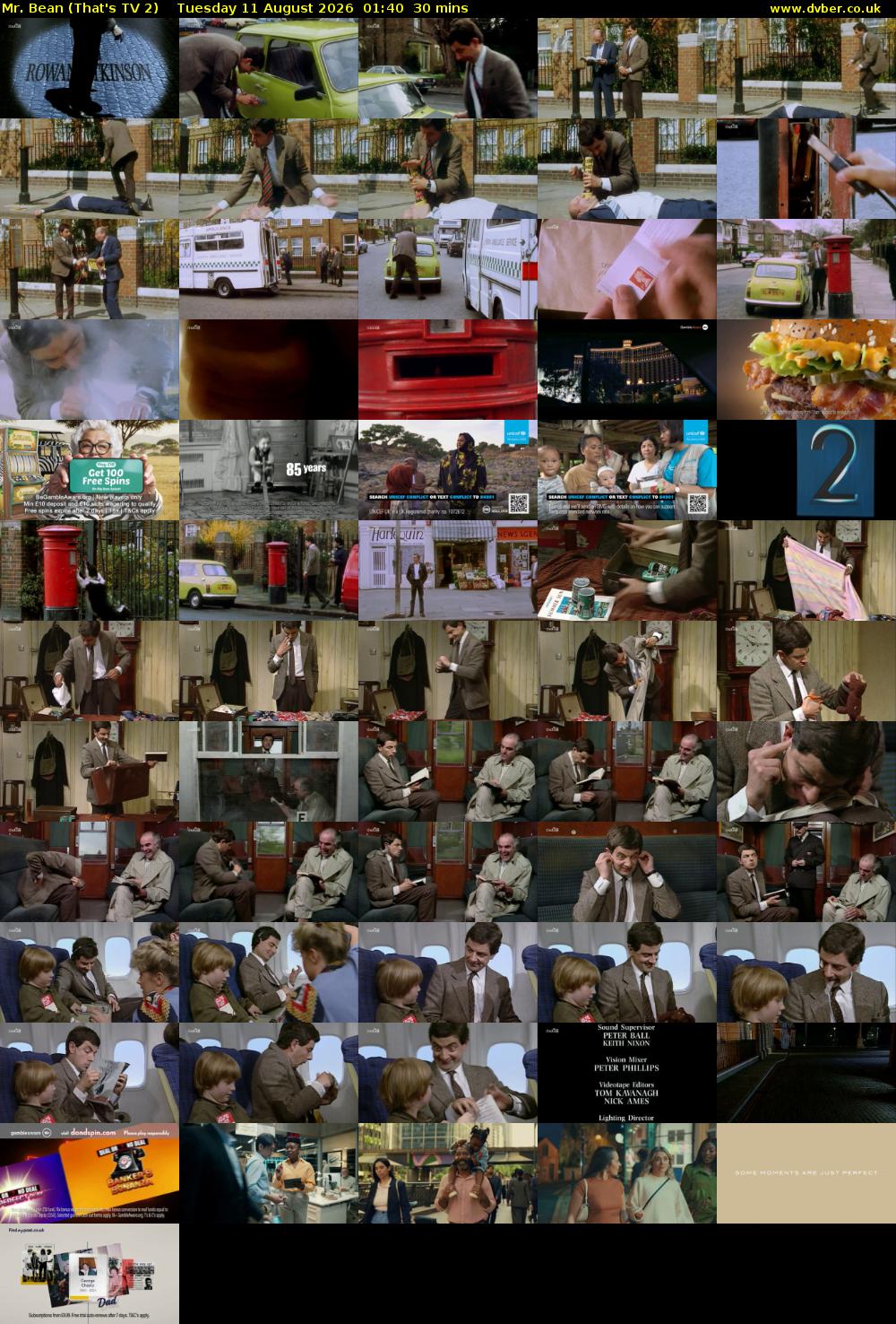 Mr. Bean (That's TV 2) Tuesday 11 August 2026 01:40 - 02:10