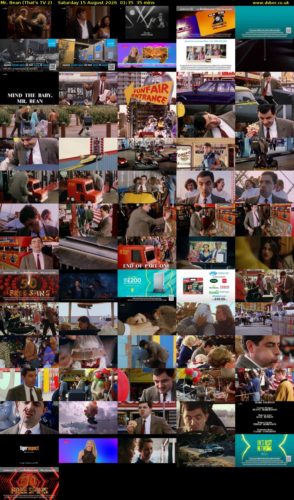 Mr. Bean (That's TV 2) Saturday 15 August 2026 01:35 - 02:10