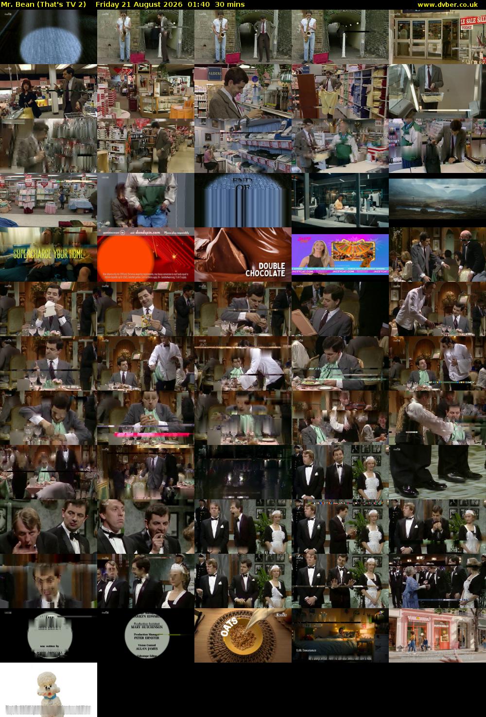 Mr. Bean (That's TV 2) Friday 21 August 2026 01:40 - 02:10
