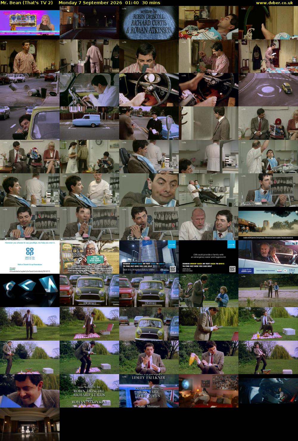 Mr. Bean (That's TV 2) Monday 7 September 2026 01:40 - 02:10