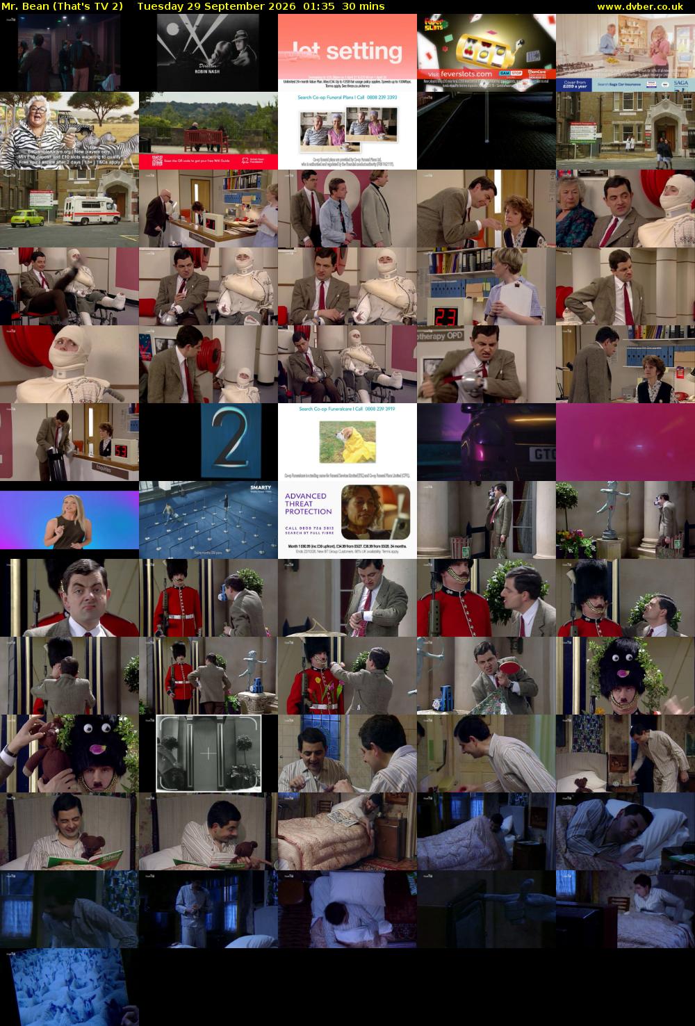 Mr. Bean (That's TV 2) Tuesday 29 September 2026 01:35 - 02:05