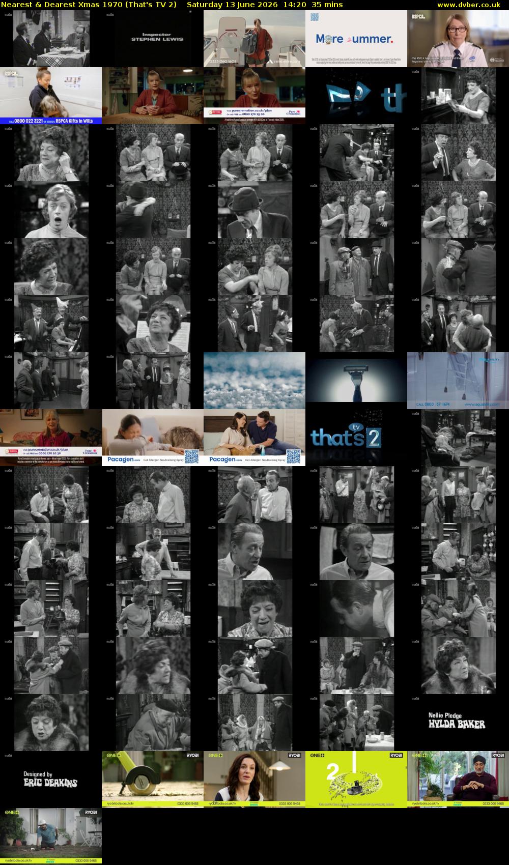 Nearest & Dearest Xmas 1970 (That's TV 2) Saturday 13 June 2026 14:20 - 14:55