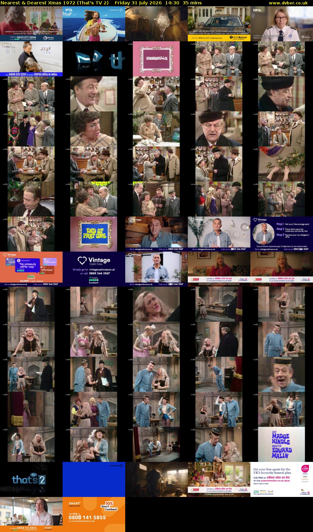 Nearest & Dearest Xmas 1972 (That's TV 2) Friday 31 July 2026 14:30 - 15:05
