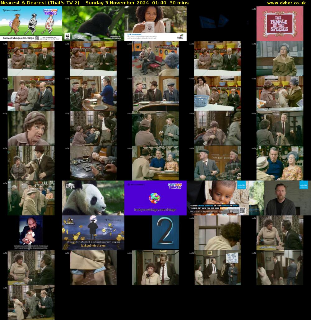 Nearest & Dearest (That's TV 2) Sunday 3 November 2024 01:40 - 02:10