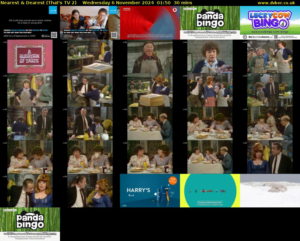 Nearest & Dearest (That's TV 2) Wednesday 6 November 2024 01:50 - 02:20