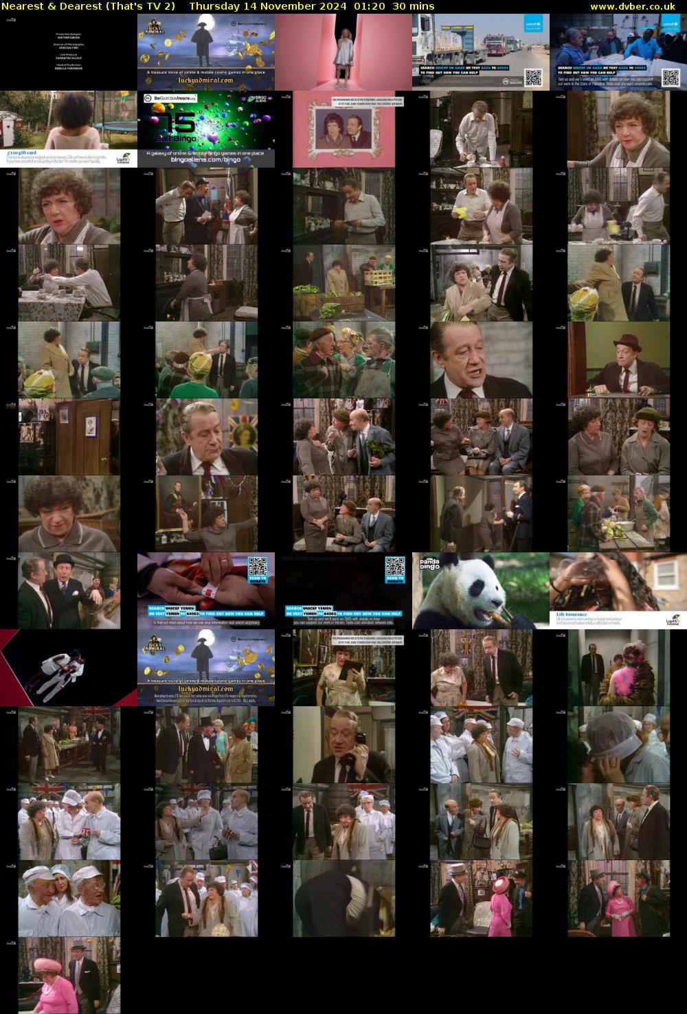 Nearest & Dearest (That's TV 2) Thursday 14 November 2024 01:20 - 01:50