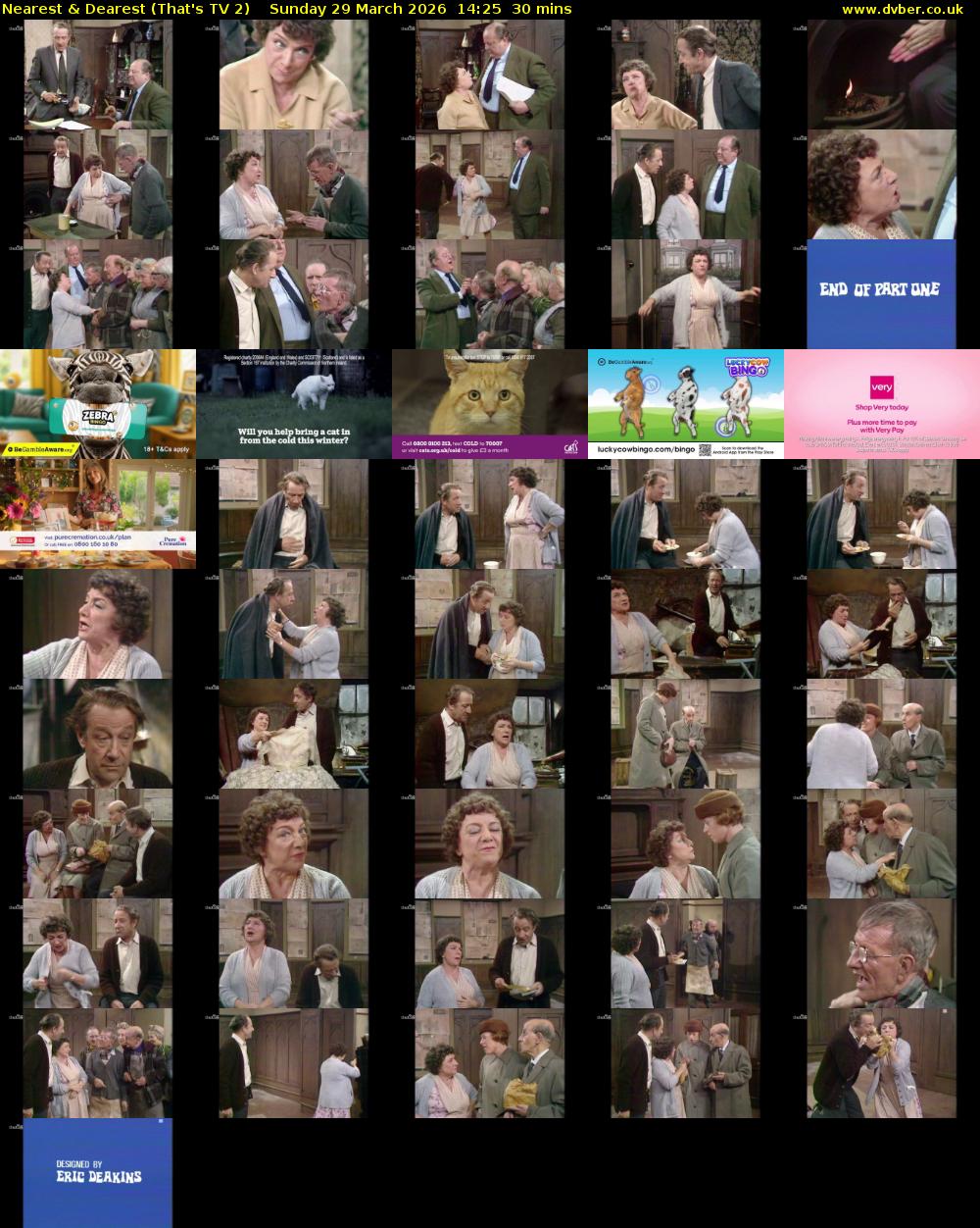 Nearest & Dearest (That's TV 2) Sunday 29 March 2026 14:25 - 14:55