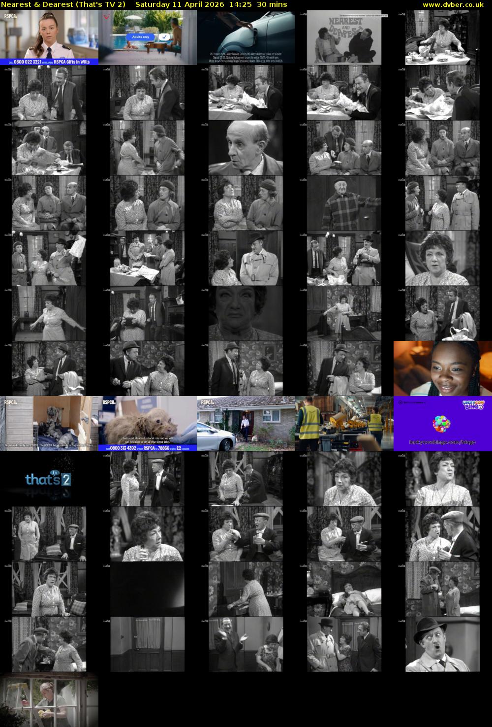 Nearest & Dearest (That's TV 2) Saturday 11 April 2026 14:25 - 14:55