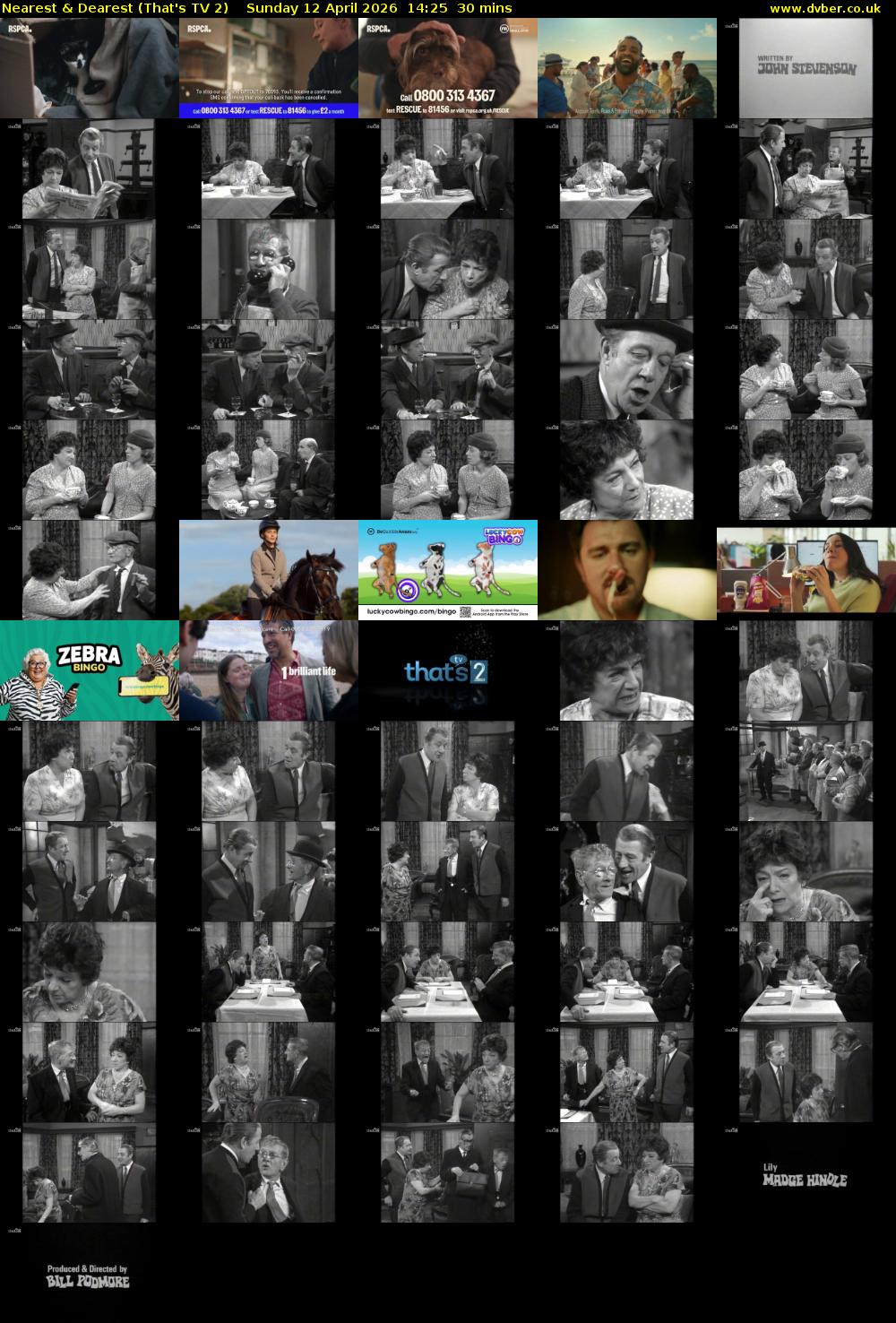 Nearest & Dearest (That's TV 2) Sunday 12 April 2026 14:25 - 14:55