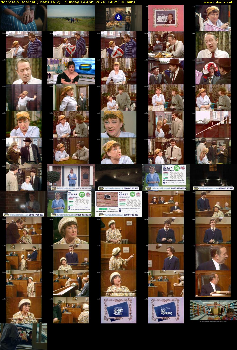 Nearest & Dearest (That's TV 2) Sunday 19 April 2026 14:25 - 14:55