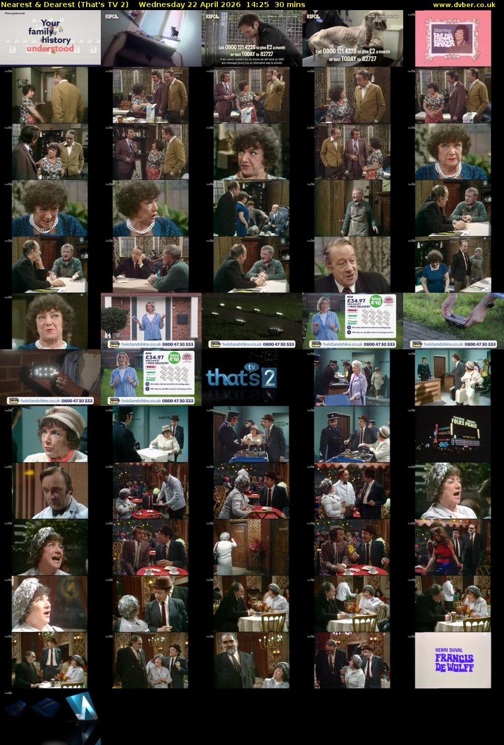 Nearest & Dearest (That's TV 2) Wednesday 22 April 2026 14:25 - 14:55