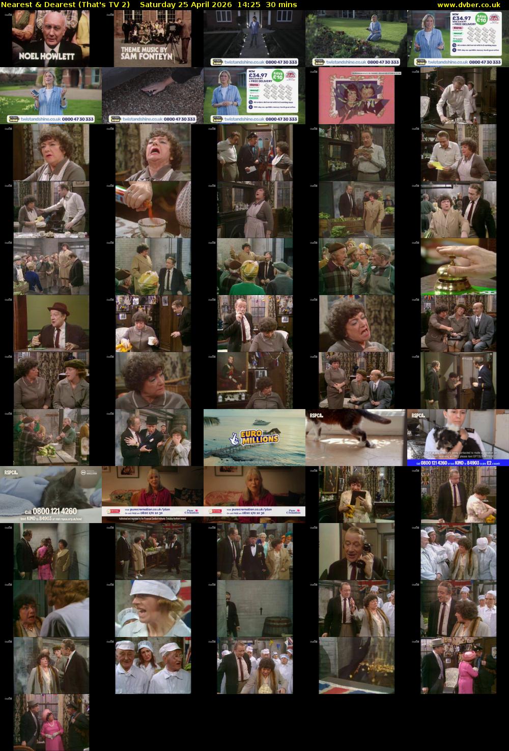 Nearest & Dearest (That's TV 2) Saturday 25 April 2026 14:25 - 14:55