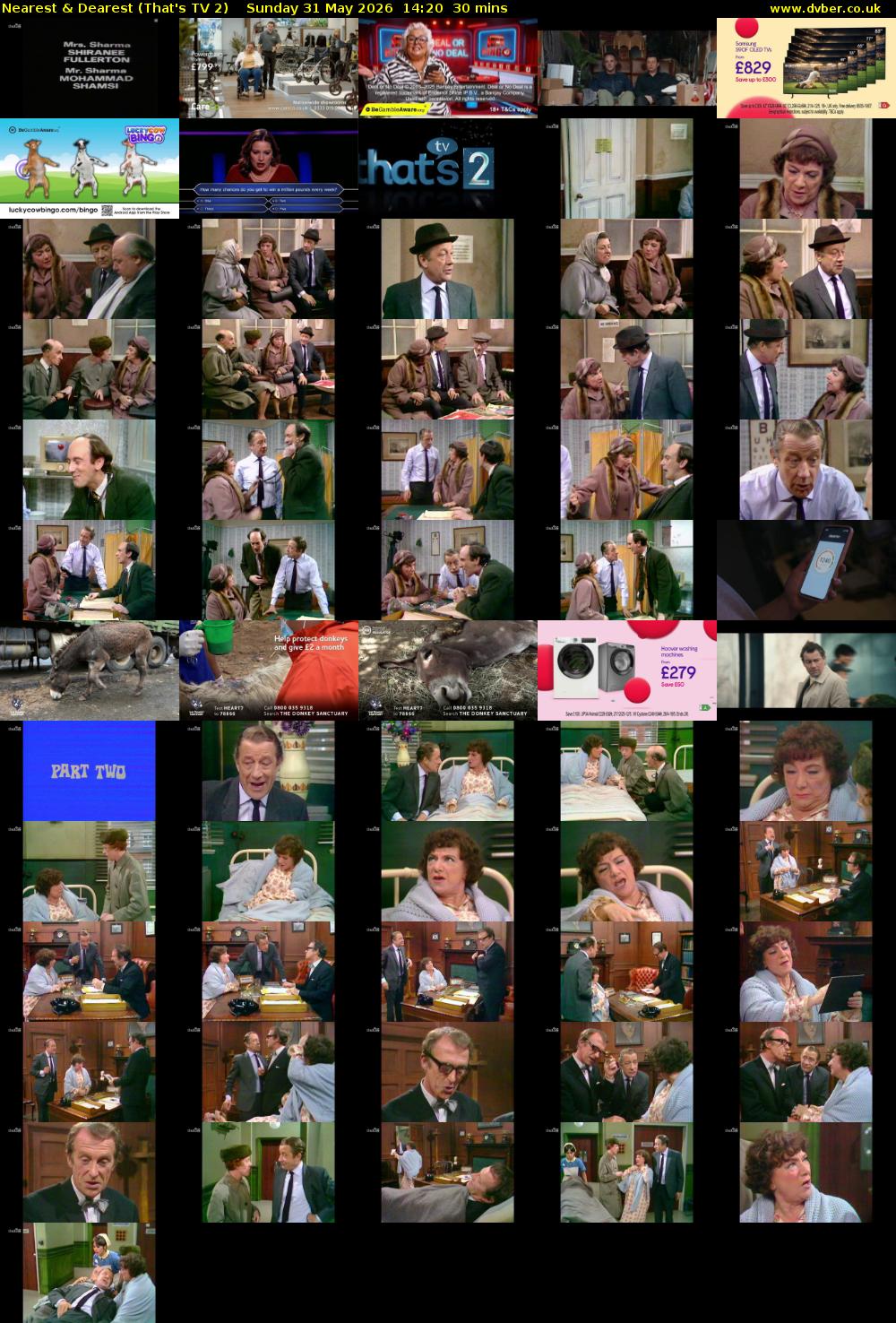 Nearest & Dearest (That's TV 2) Sunday 31 May 2026 14:20 - 14:50