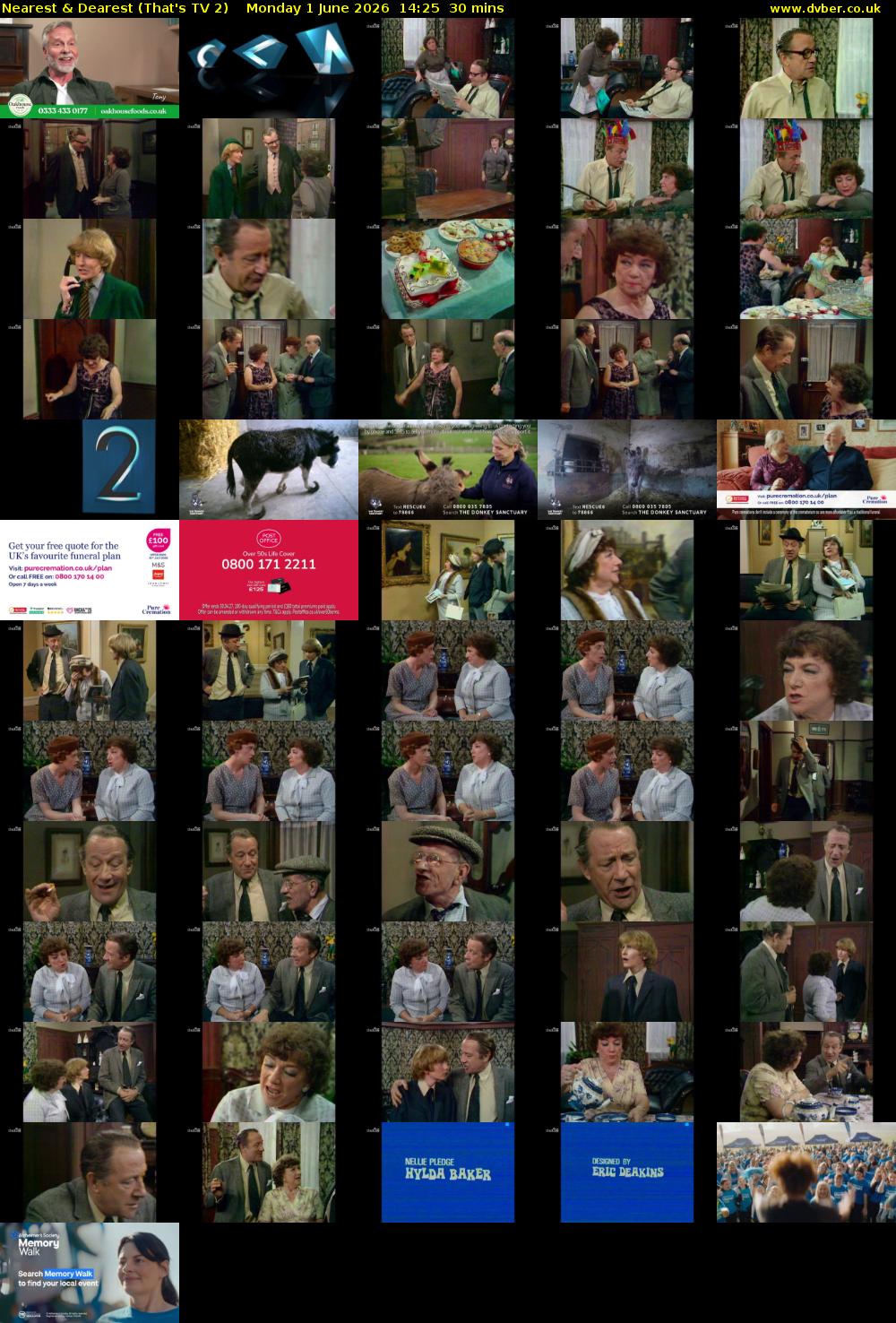 Nearest & Dearest (That's TV 2) Monday 1 June 2026 14:25 - 14:55