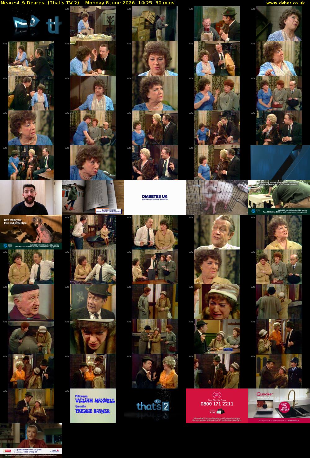 Nearest & Dearest (That's TV 2) Monday 8 June 2026 14:25 - 14:55
