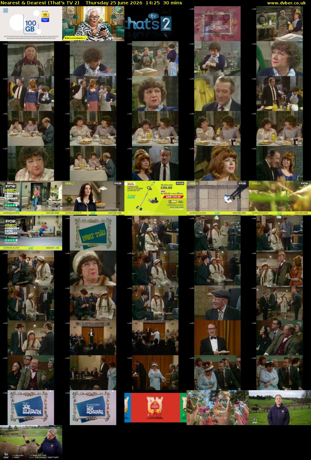 Nearest & Dearest (That's TV 2) Thursday 25 June 2026 14:25 - 14:55