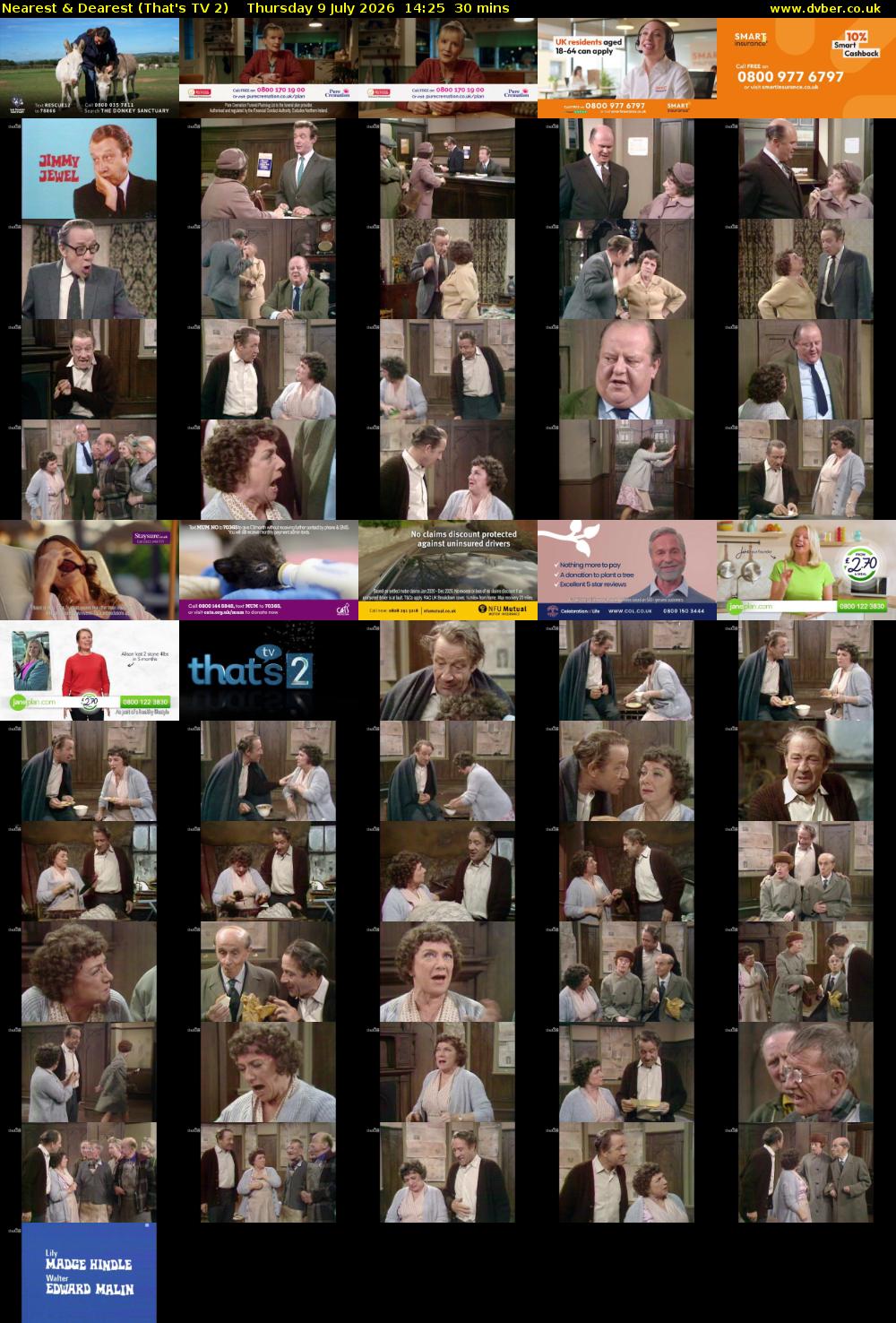 Nearest & Dearest (That's TV 2) Thursday 9 July 2026 14:25 - 14:55