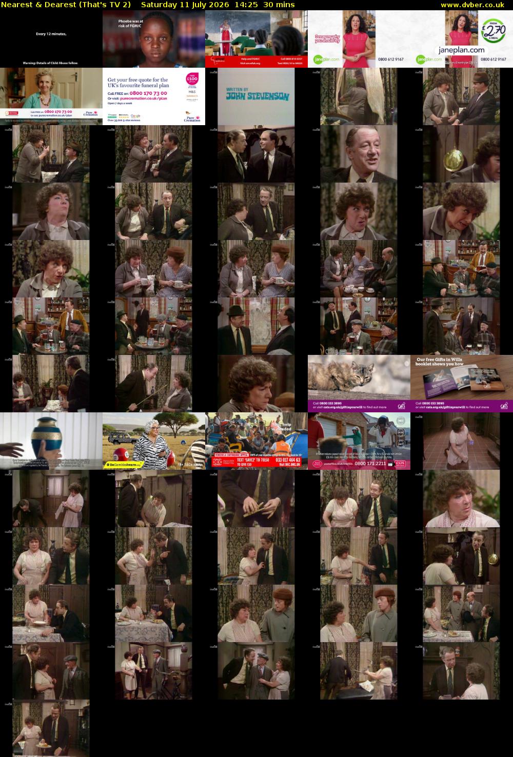 Nearest & Dearest (That's TV 2) Saturday 11 July 2026 14:25 - 14:55