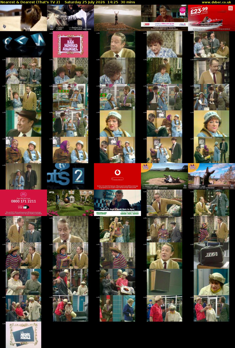 Nearest & Dearest (That's TV 2) Saturday 25 July 2026 14:25 - 14:55