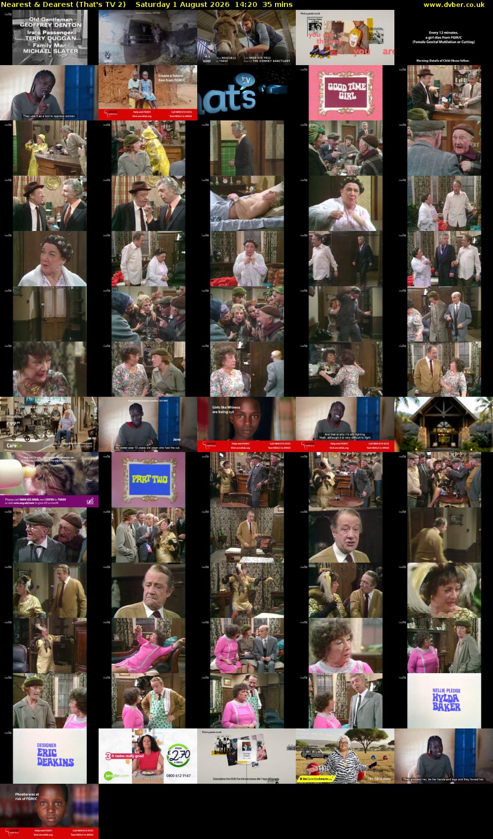 Nearest & Dearest (That's TV 2) Saturday 1 August 2026 14:20 - 14:55