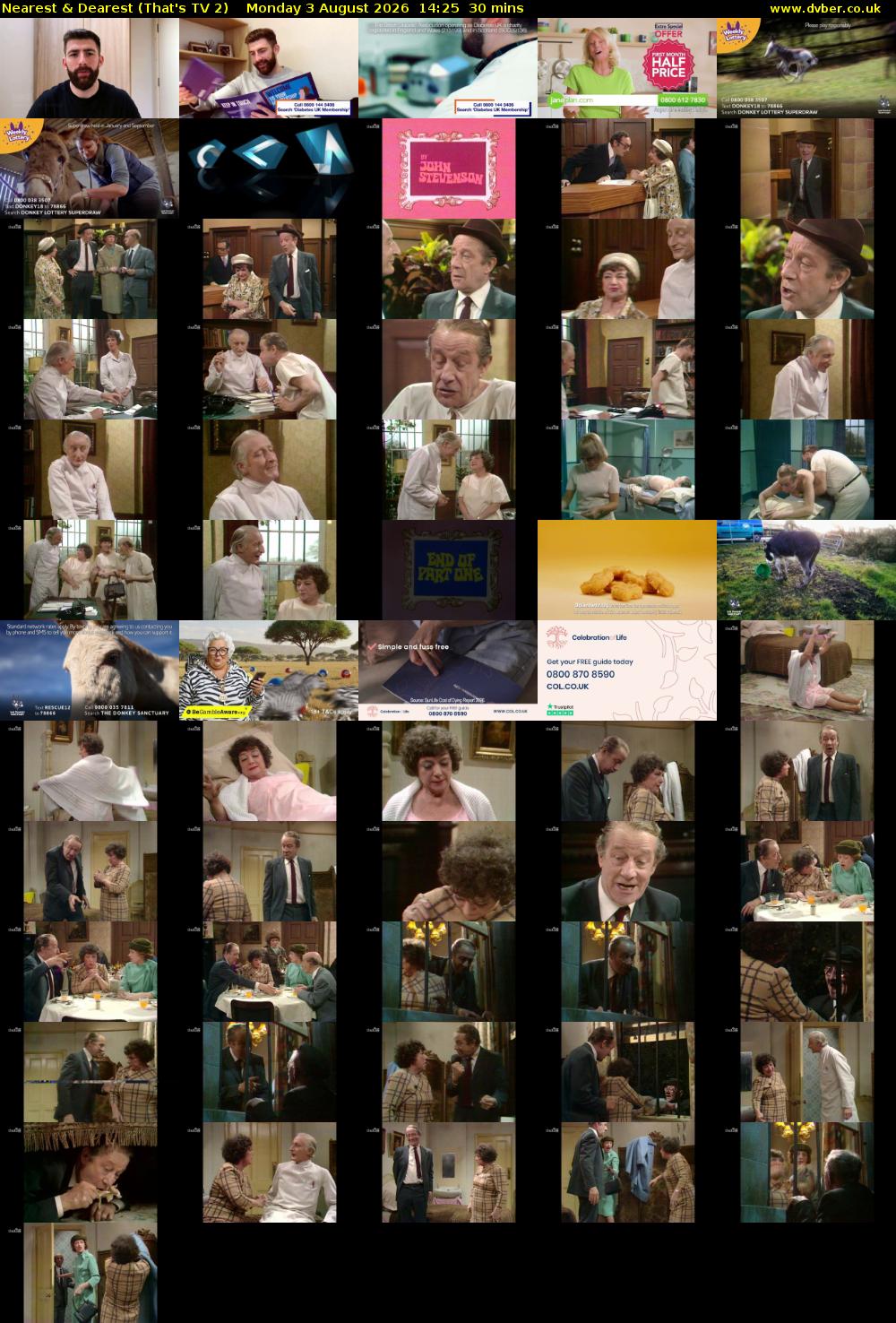 Nearest & Dearest (That's TV 2) Monday 3 August 2026 14:25 - 14:55
