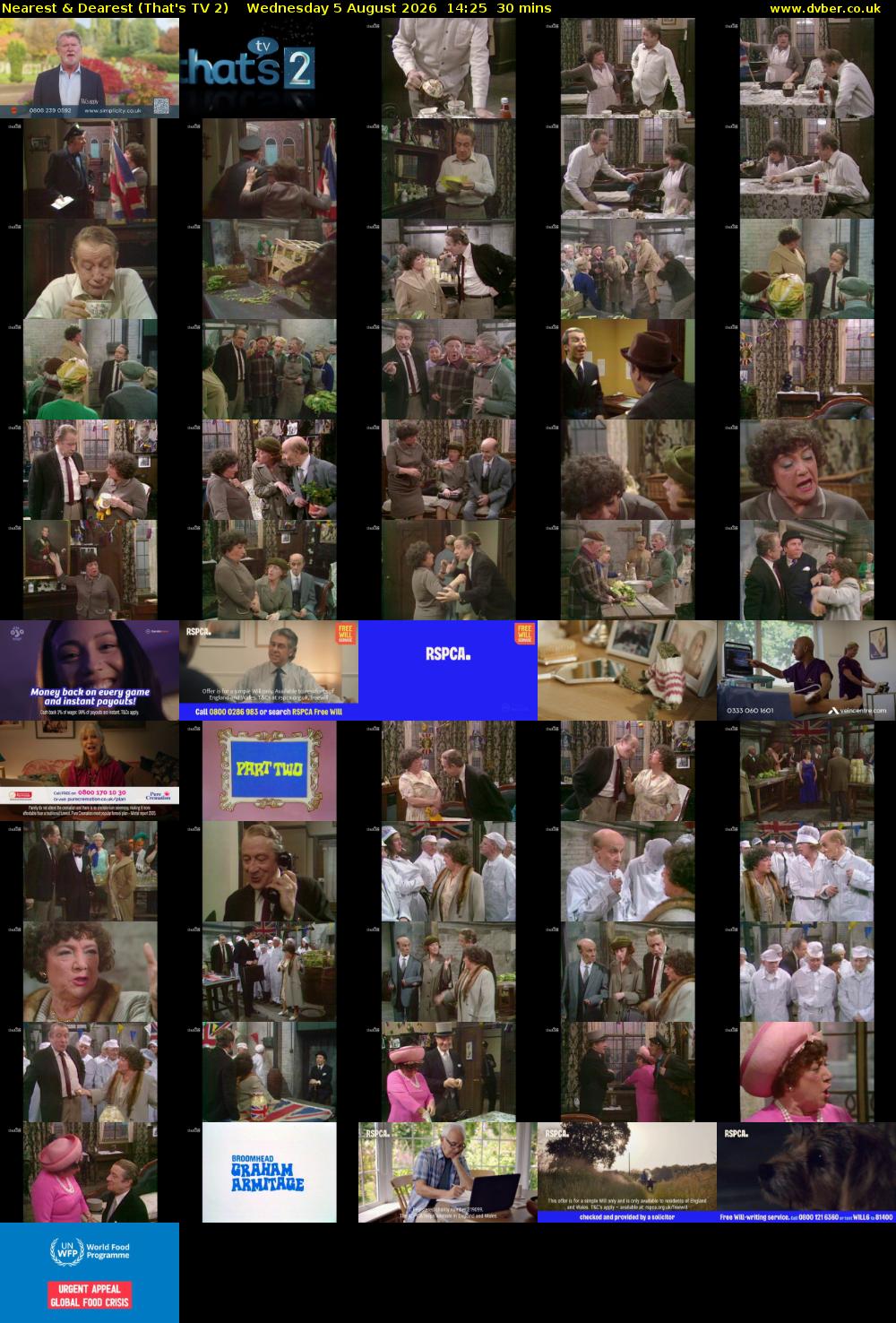 Nearest & Dearest (That's TV 2) Wednesday 5 August 2026 14:25 - 14:55