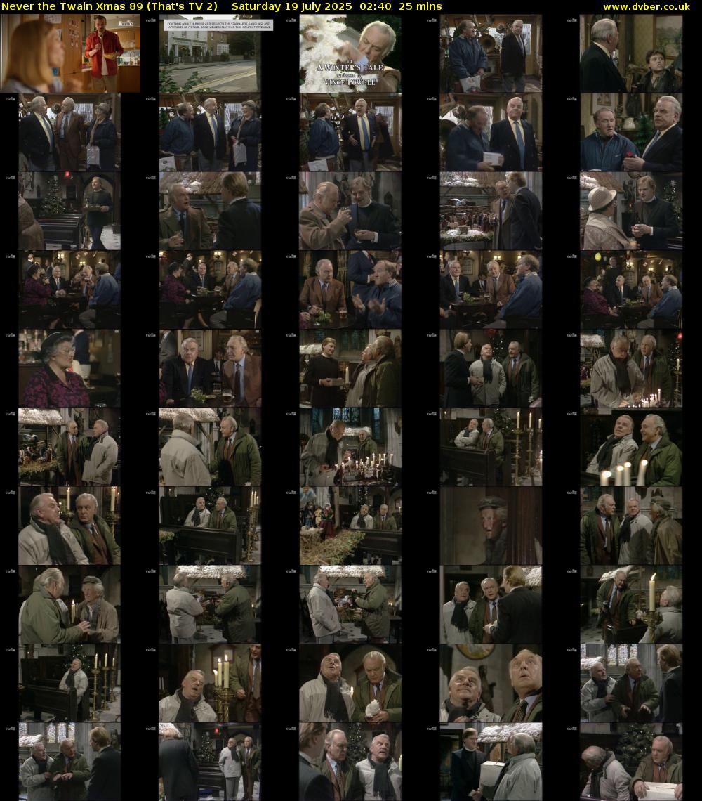 Never the Twain Xmas 89 (That's TV 2) Saturday 19 July 2025 02:40 - 03:05