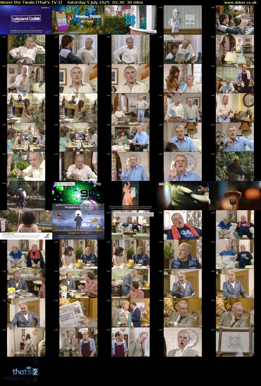 Never the Twain (That's TV 2) Saturday 5 July 2025 02:30 - 03:00