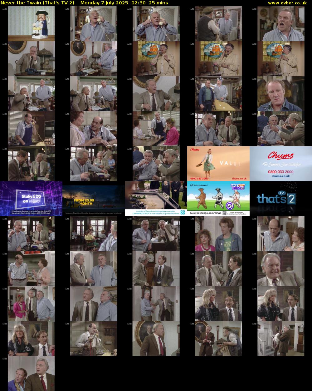 Never the Twain (That's TV 2) Monday 7 July 2025 02:30 - 02:55