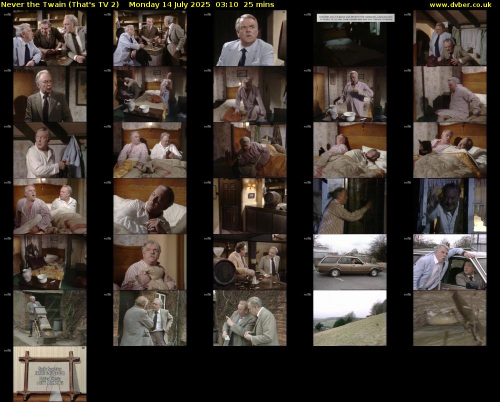 Never the Twain (That's TV 2) Monday 14 July 2025 03:10 - 03:35