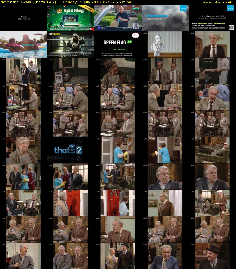 Never the Twain (That's TV 2) Tuesday 15 July 2025 02:35 - 03:00