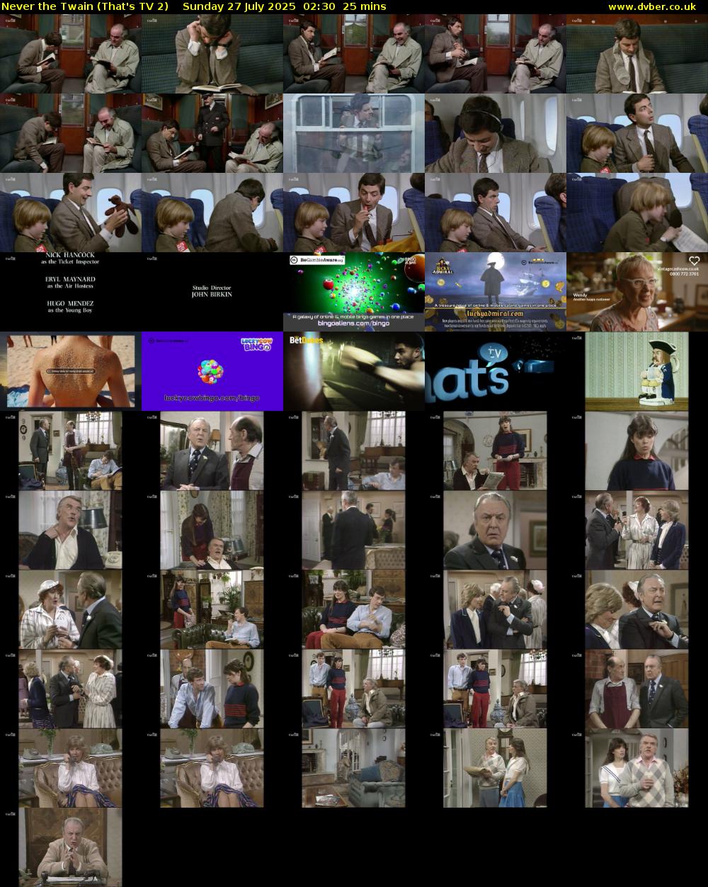Never the Twain (That's TV 2) Sunday 27 July 2025 02:30 - 02:55