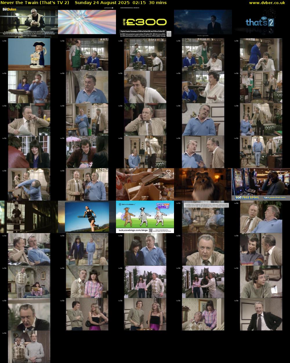 Never the Twain (That's TV 2) Sunday 24 August 2025 02:15 - 02:45