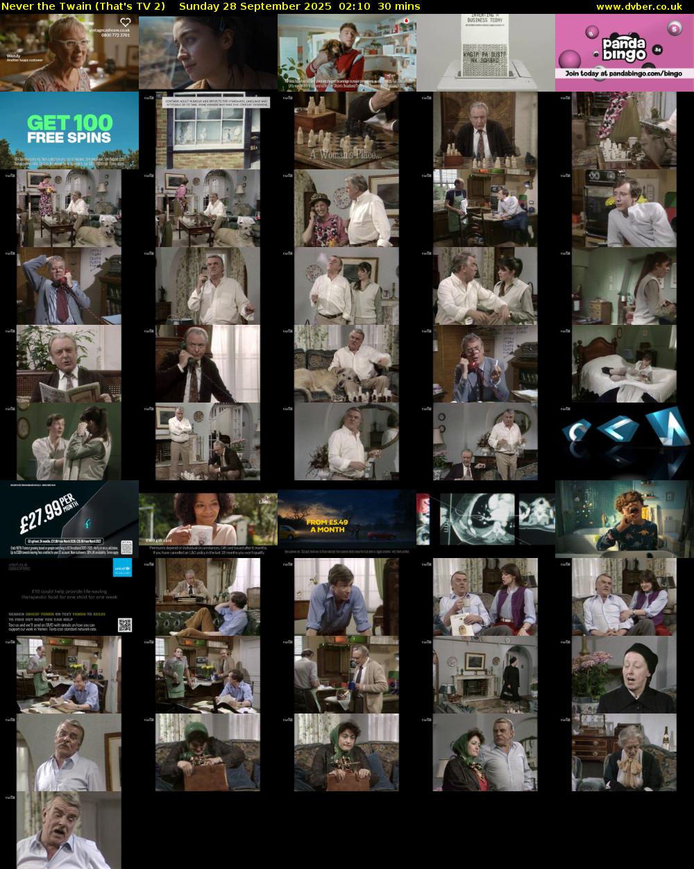 Never the Twain (That's TV 2) Sunday 28 September 2025 02:10 - 02:40